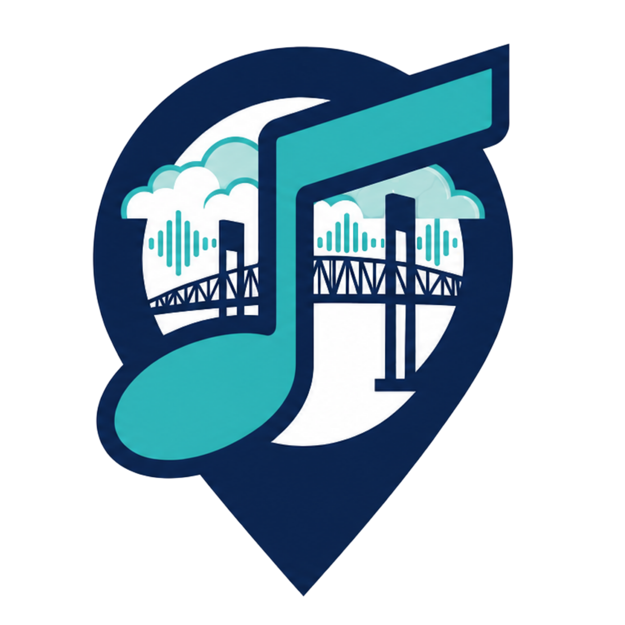 Jax Local Music Logo and map pin